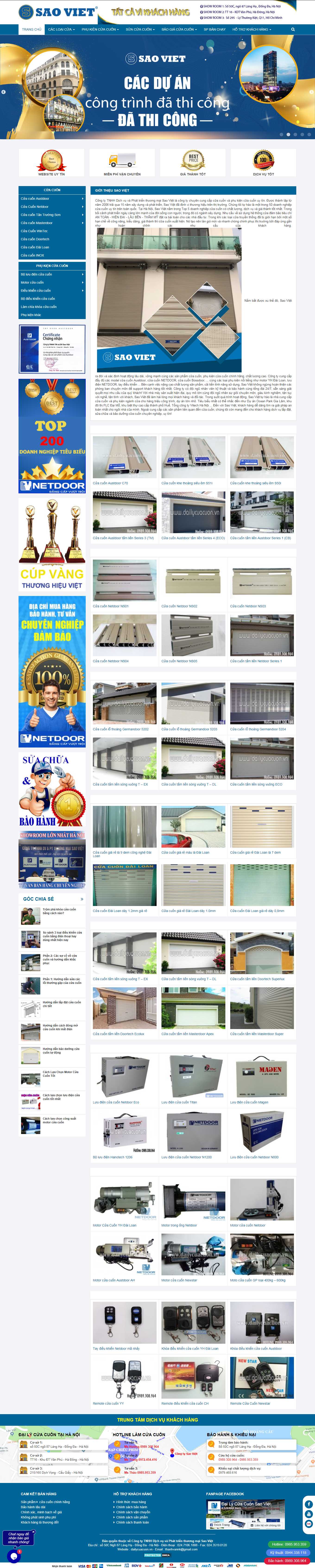 Thiết kế Web nhôm kính, cửa cuốn dailycuacuon.vn