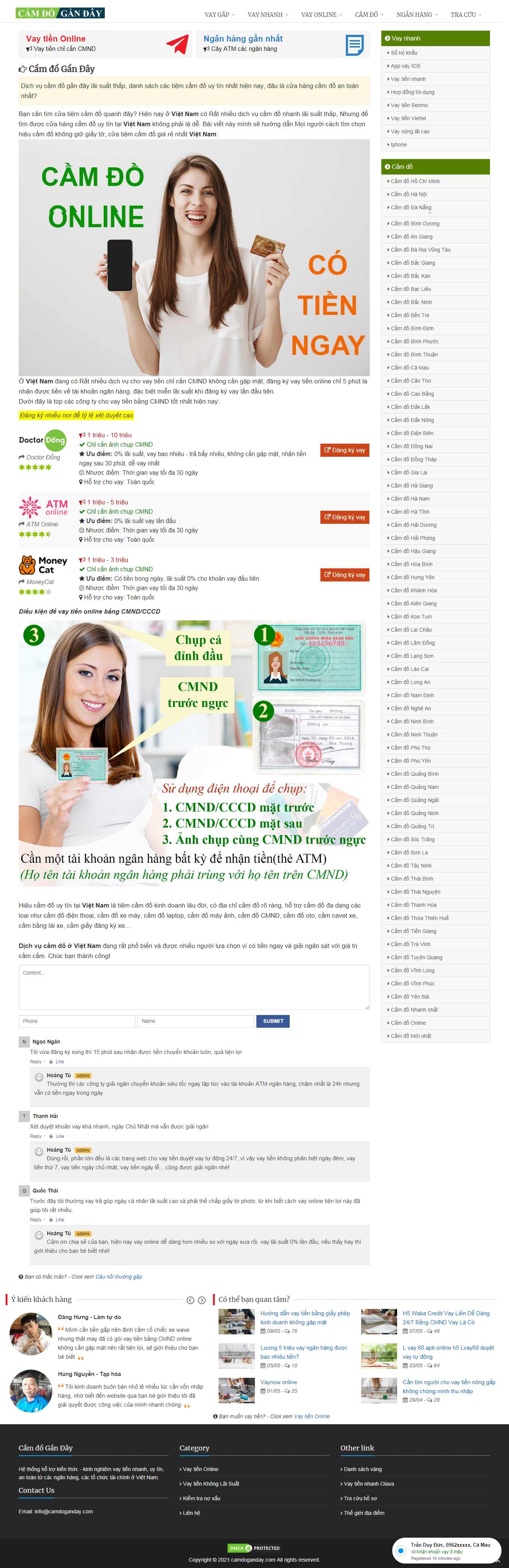 Thiết kế Web cầm đồ uy tín camdoganday.com