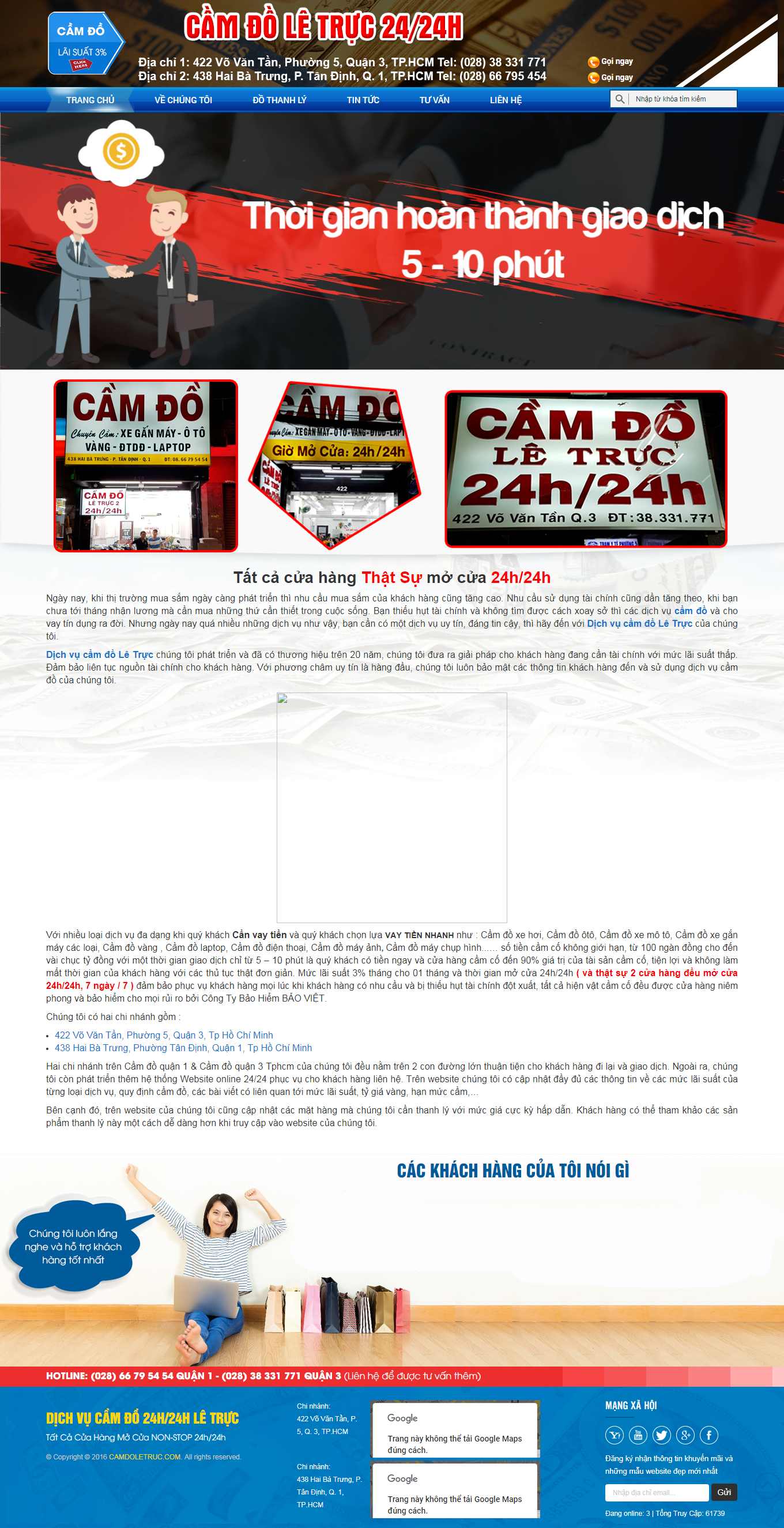 Thiết kế Web cầm đồ uy tín dichvucamdoletruc.com