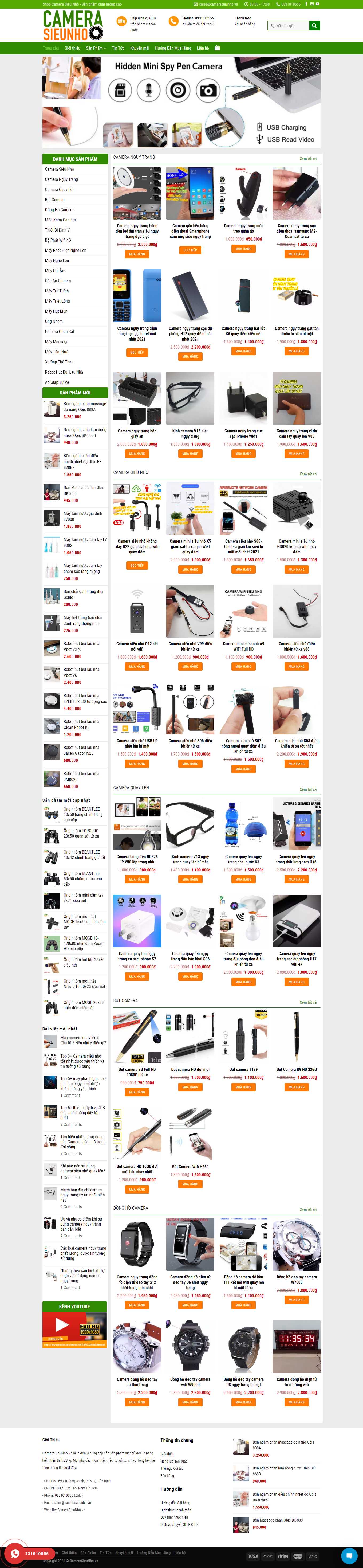 Thiết kế Web bán thiết bị nghe nhìn camerasieunho.vn