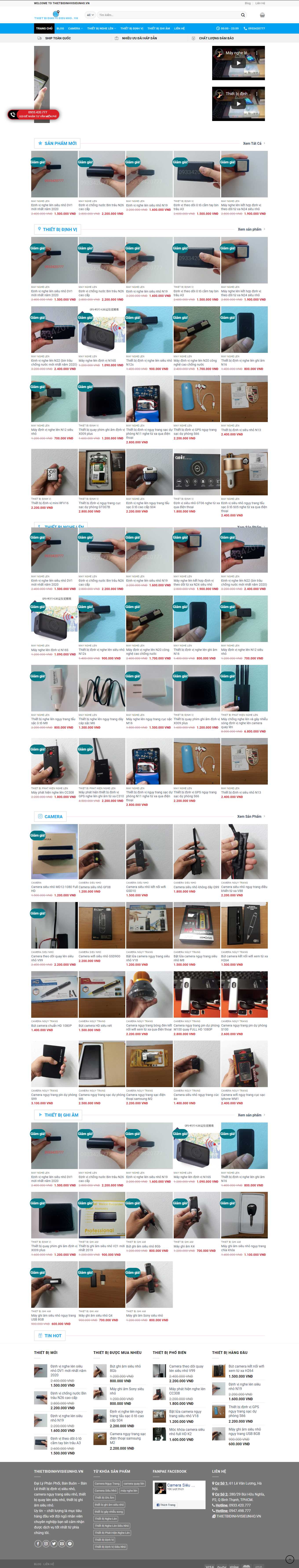 Thiết kế Web bán thiết bị nghe nhìn thietbidinhvisieunho.vn