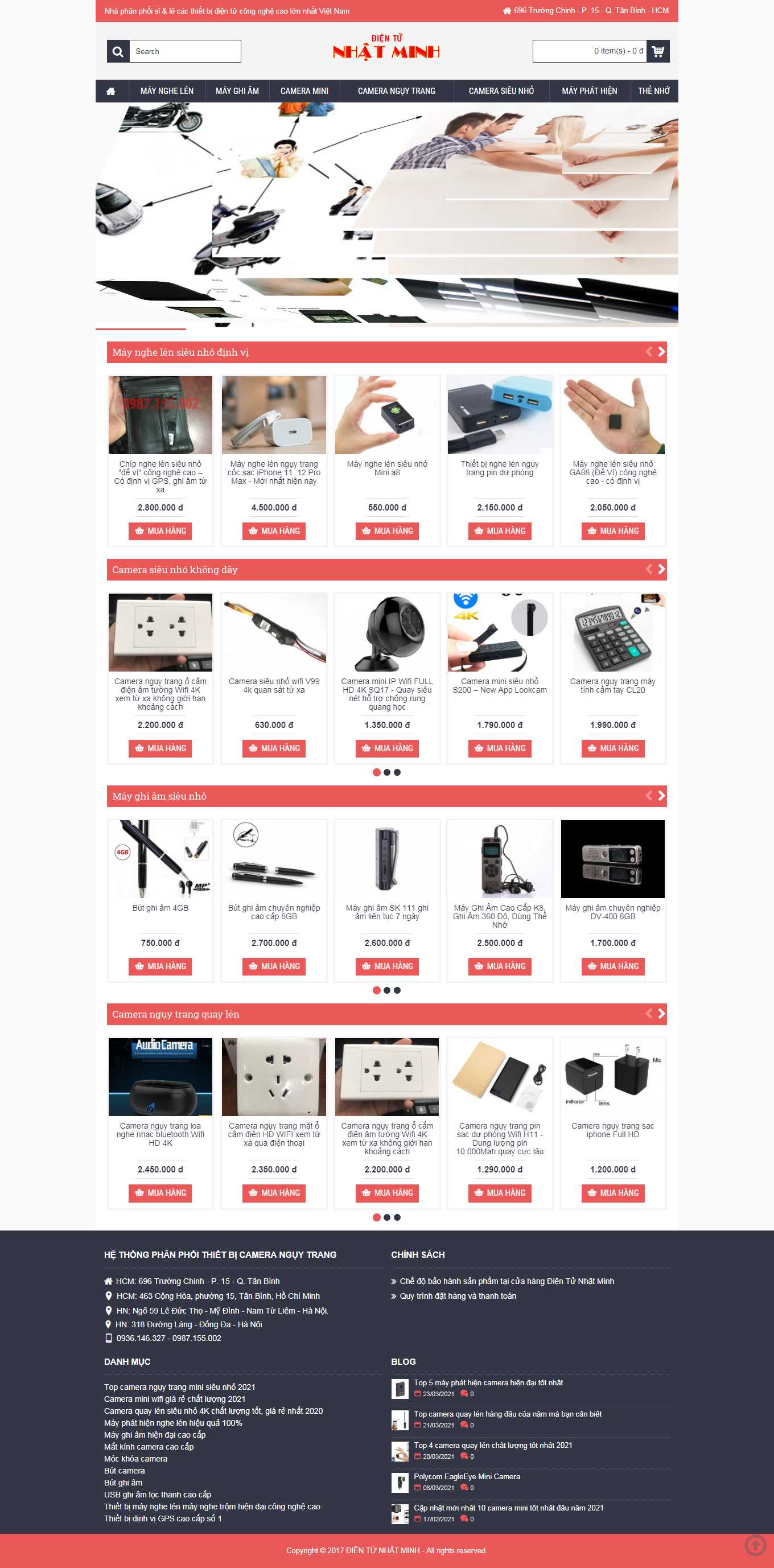 Thiết kế Web bán thiết bị nghe nhìn dientunhatminh.com