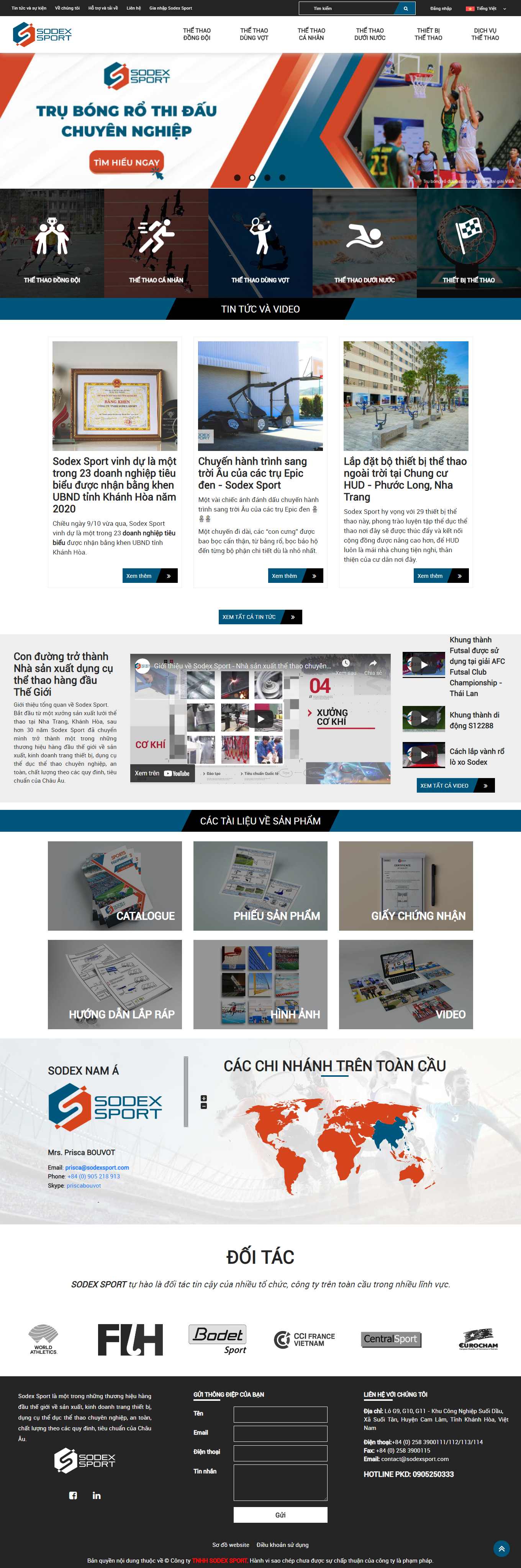 Thiết kế Web dụng cụ thể thao sodexsport.vn