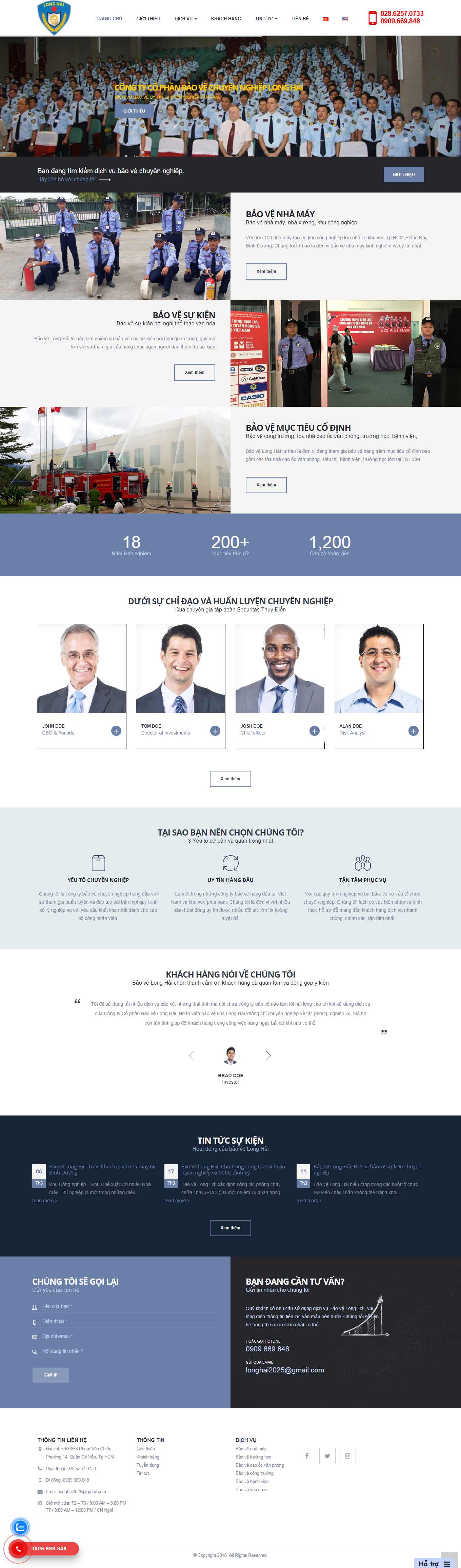 Thiết kế Web thuê vệ sĩ dichvubaovelonghai.com.vn