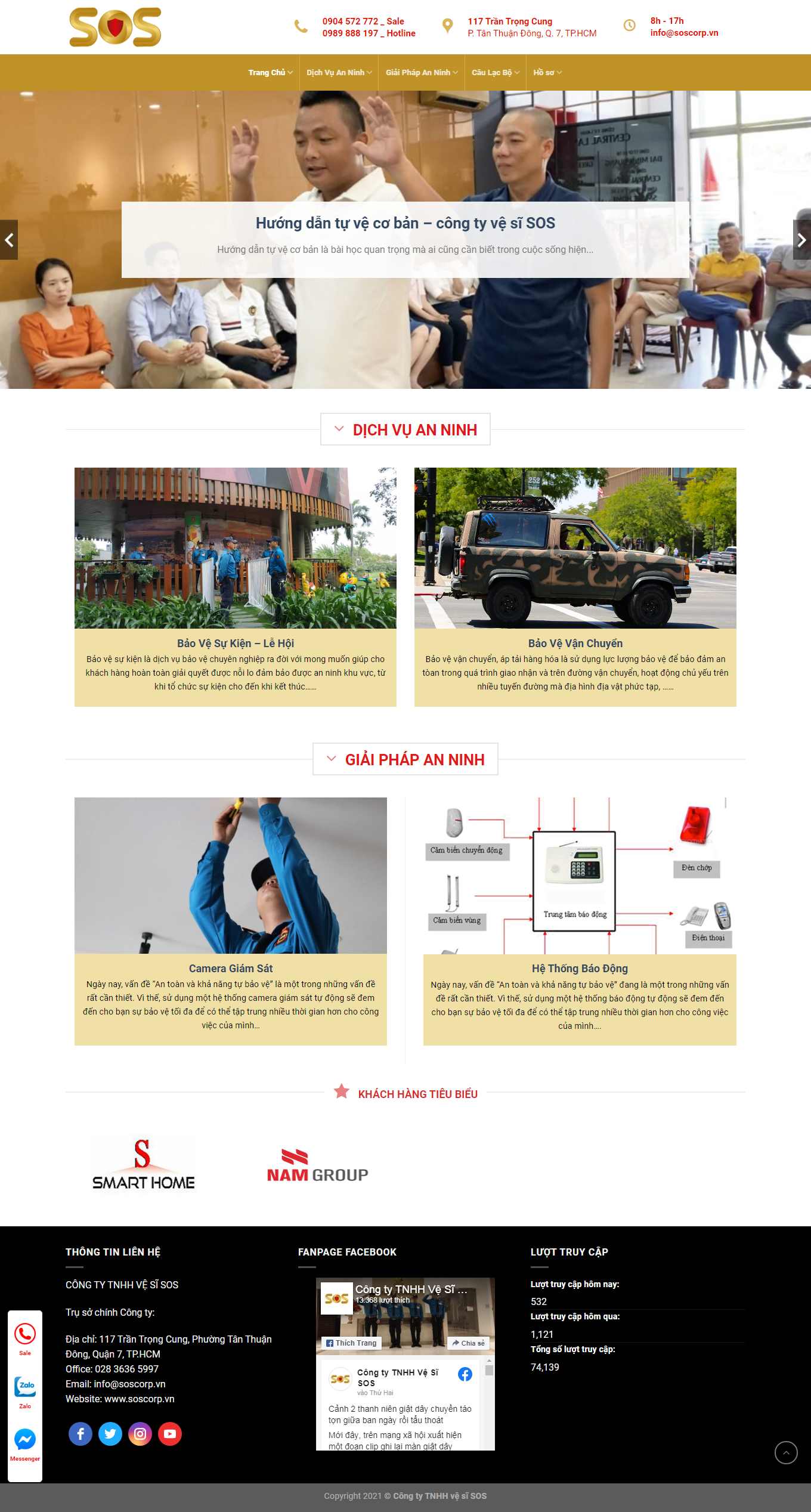 Thiết kế Web thuê vệ sĩ soscorp.vn