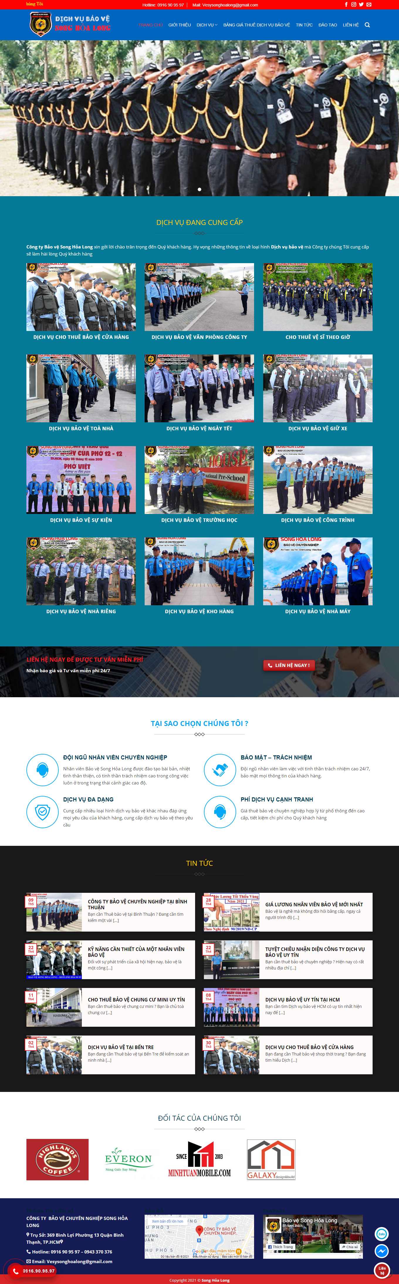 Thiết kế Web thuê vệ sĩ anninhphuongdong.com