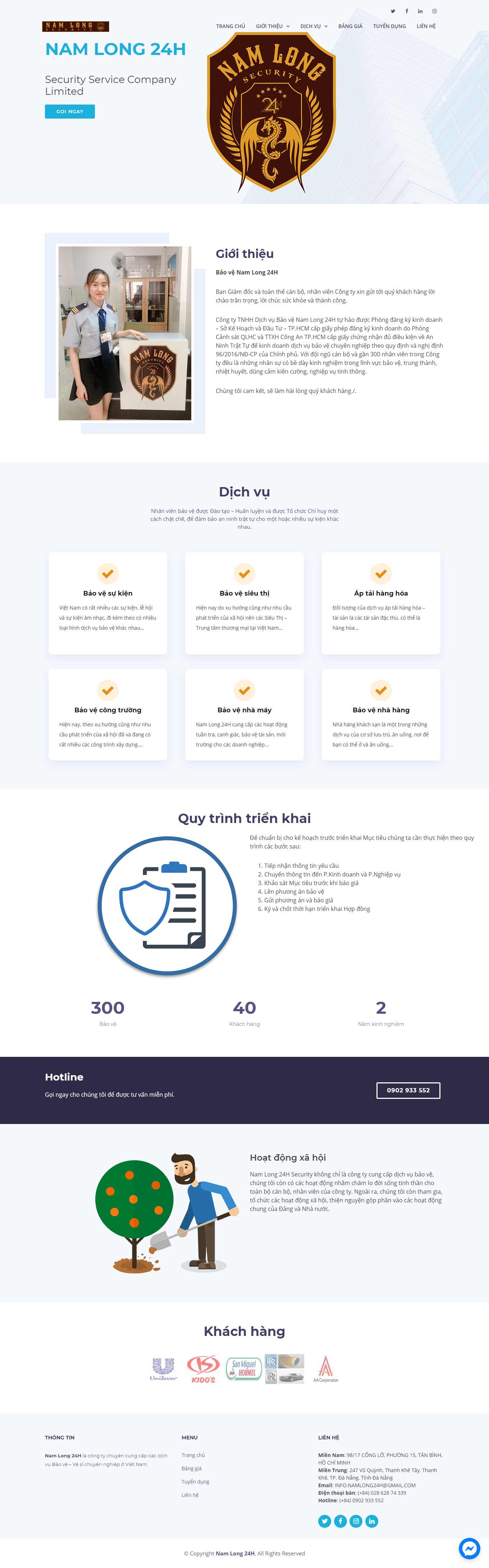 Thiết kế Web thuê vệ sĩ namlong24h.vn