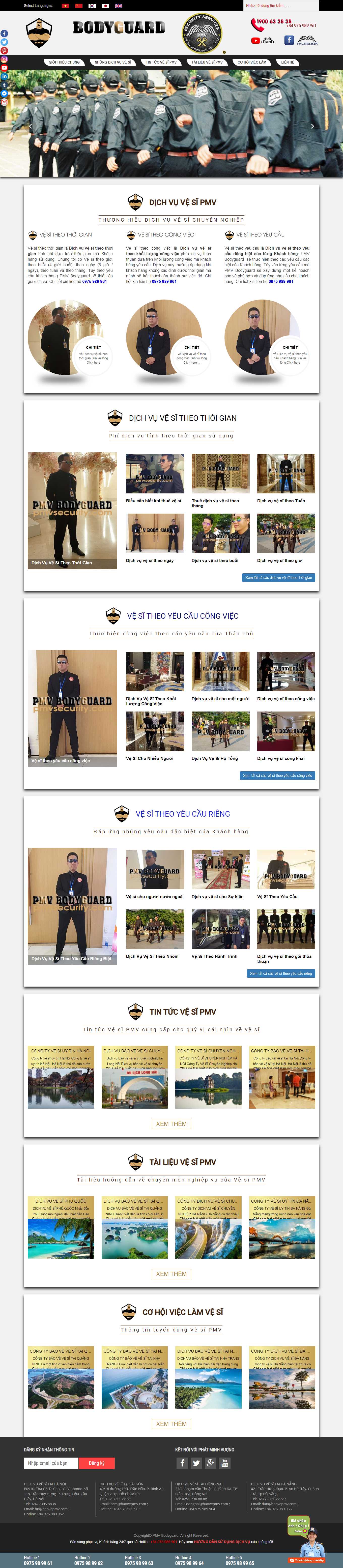 Thiết kế Web thuê vệ sĩ dichvuvesi.vn