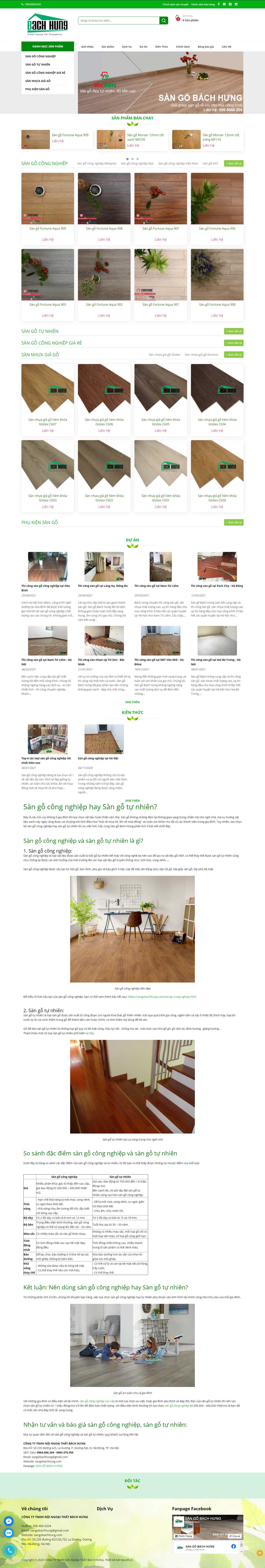 Thiết kế Web sàn gỗ tự nhiên, sàn gỗ công nghiệp sangobachhung.com