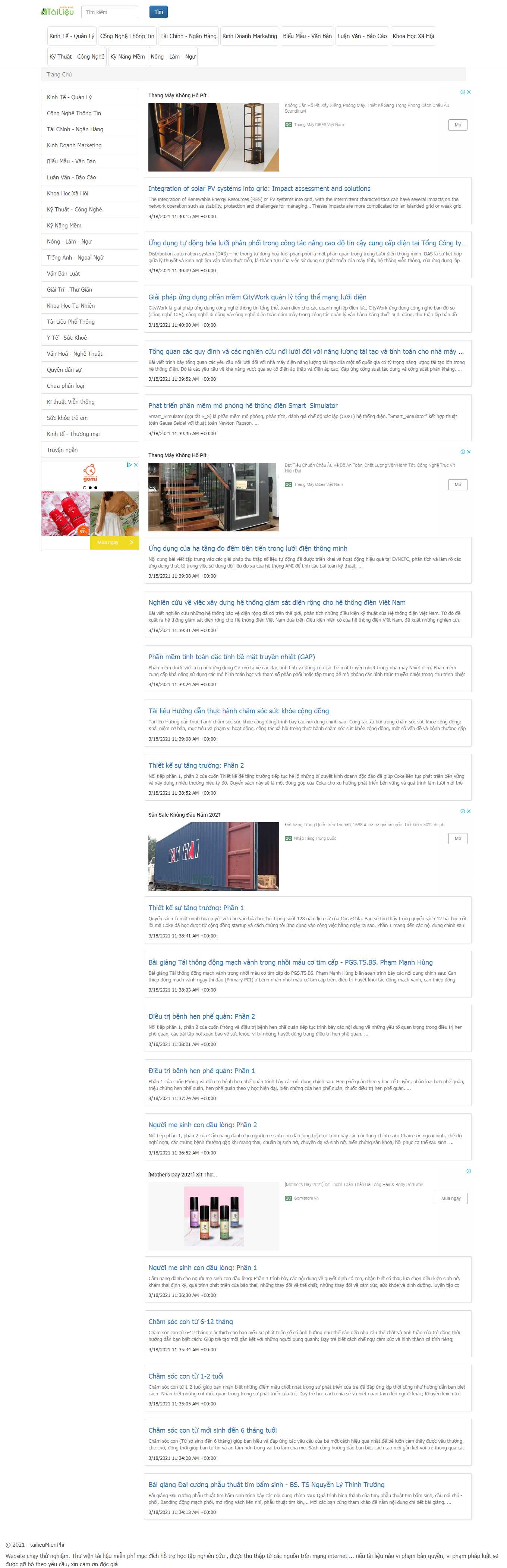 Thiết kế Web bán, chia sẻ tài liệu trực tuyến tailieumienphi.vn