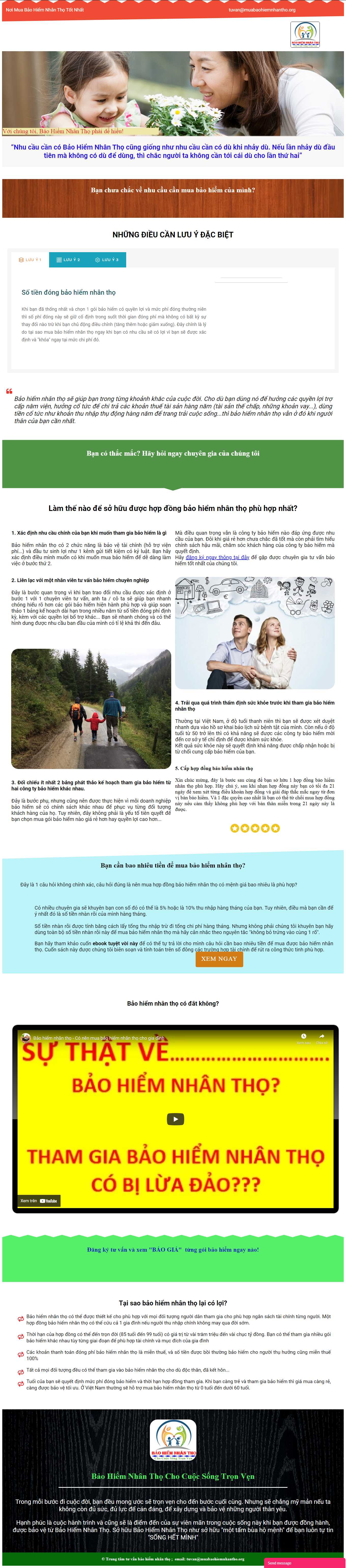Thiết kế Web bán bảo hiểm muabaohiemnhantho.org