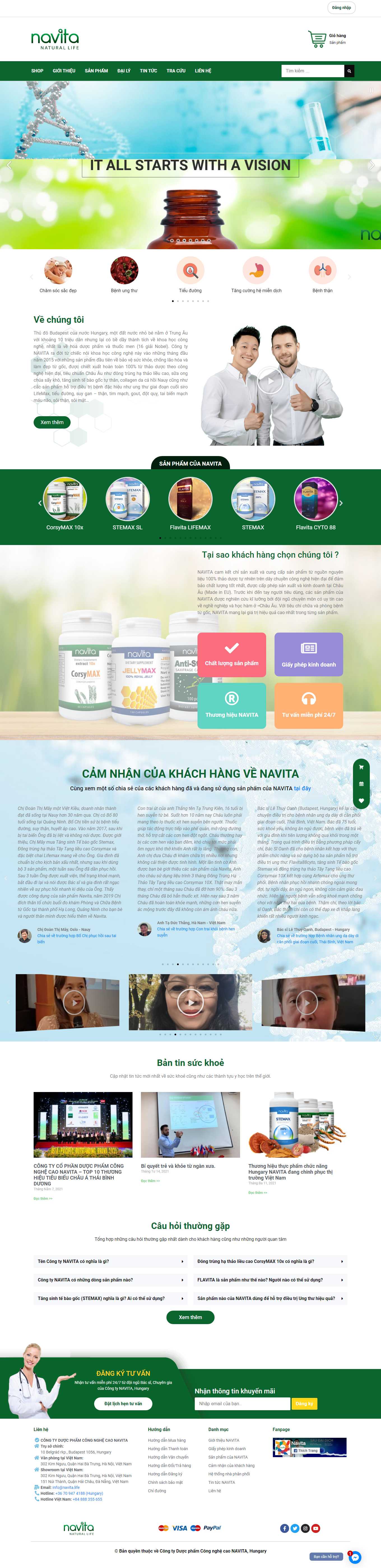 Thiết kế Web nhà thuốc đông y navita.life