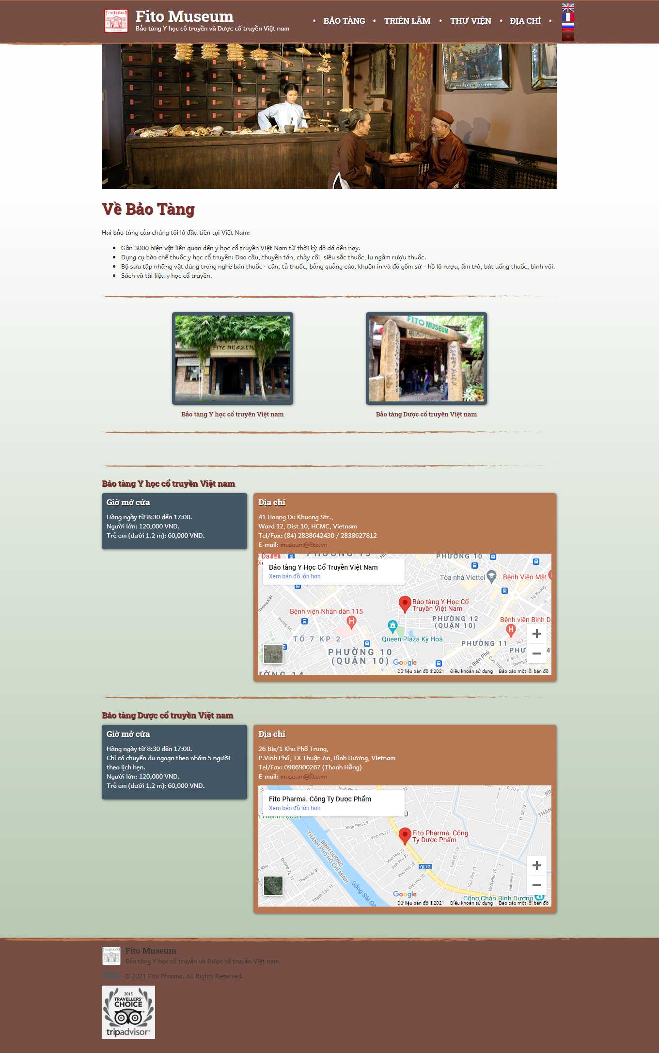 Thiết kế Web nhà thuốc đông y fitomuseum.com.vn
