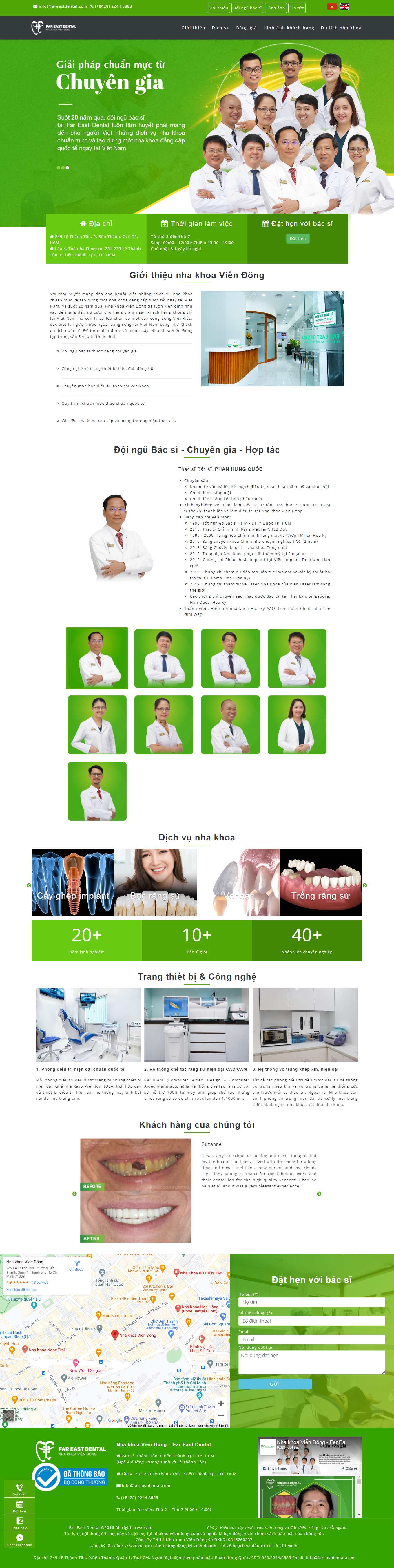 Thiết kế Web phòng khám nha khoa nhakhoaviendong.com