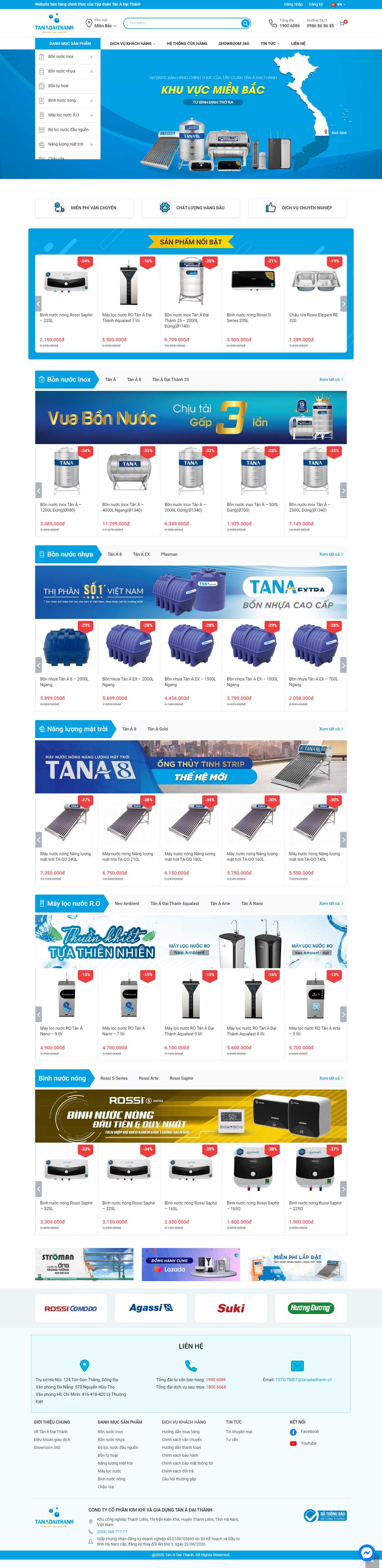 Thiết kế Web bán máy năng lượng mặt trời shop.tanadaithanh.vn