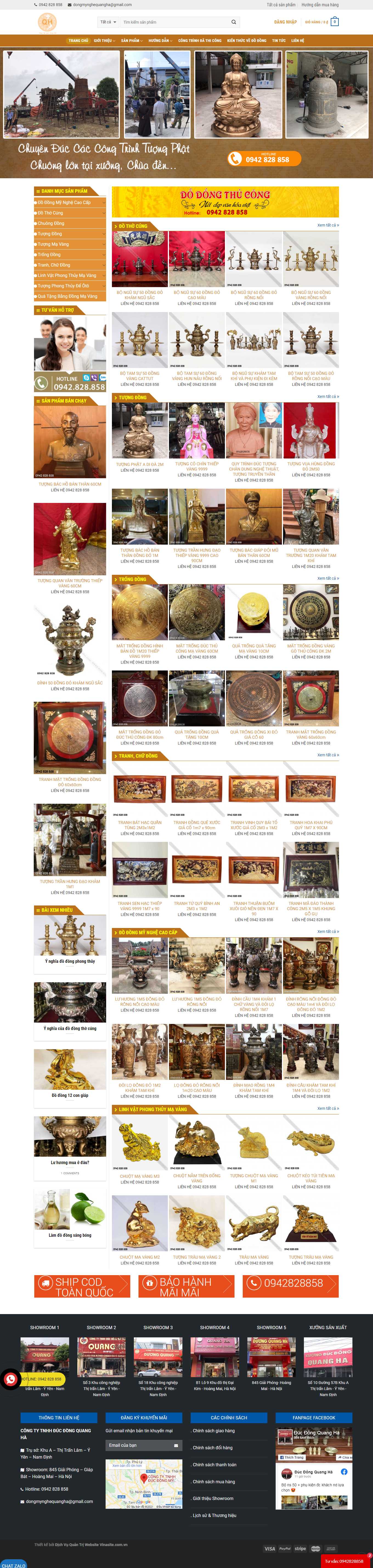 Thiết kế Web bán đồ phong thủy ducdongquangha.com
