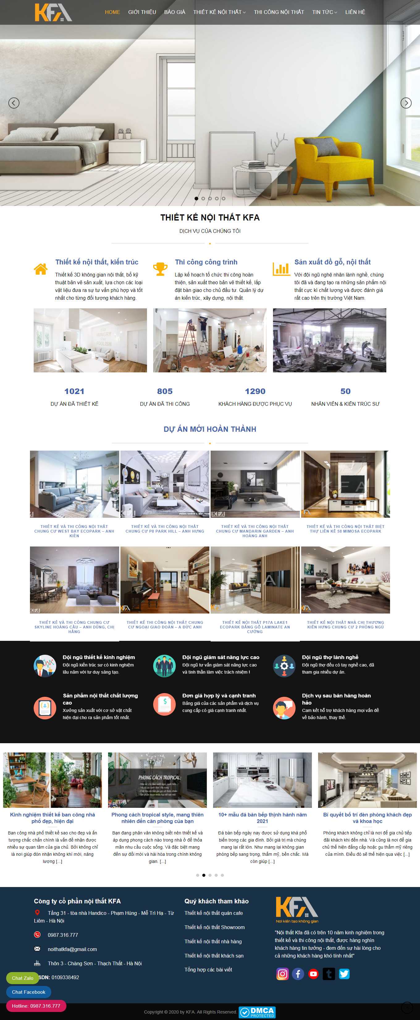 Thiết kế Web bán đồ phong thủy kfa.vn