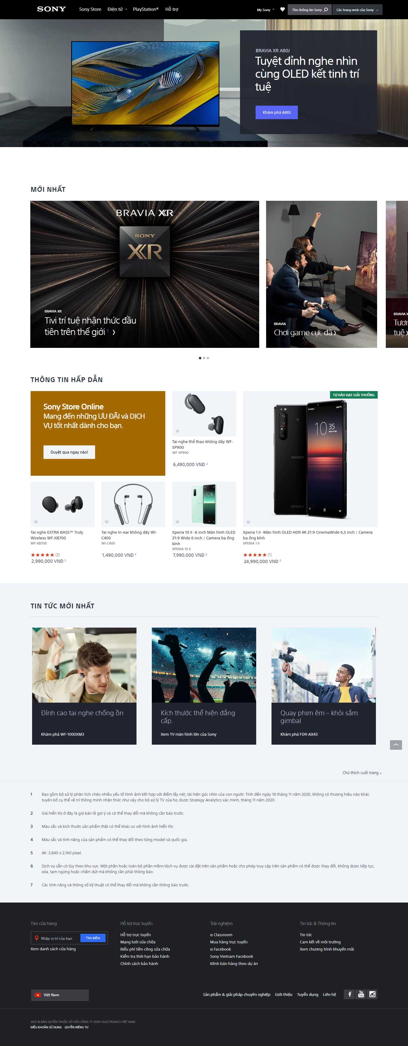 Thiết kế Web bán máy ảnh sony.com.vn