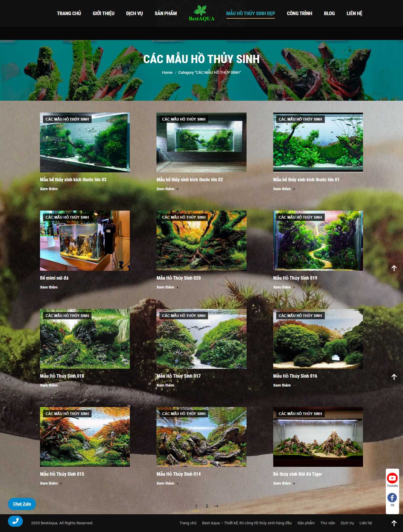 Thiết kế Web bán cá cảnh, cây thủy sinh bestaqua.vn