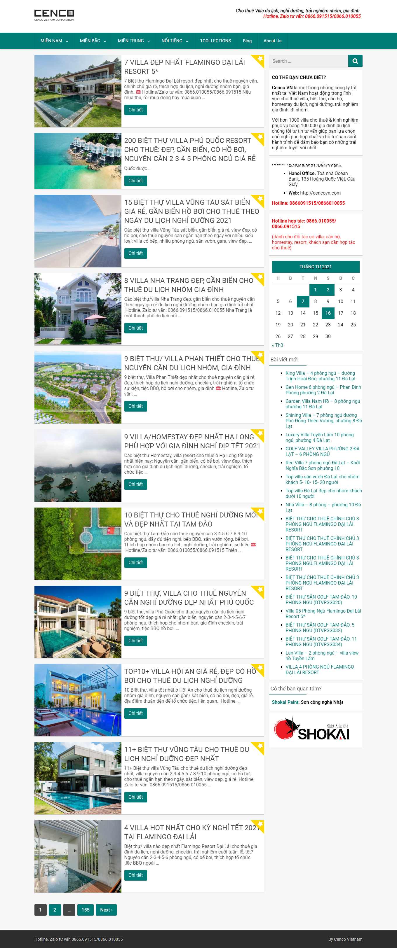 Thiết kế Web biệt thự, nghỉ dưỡng bietthuchothue.com.vn