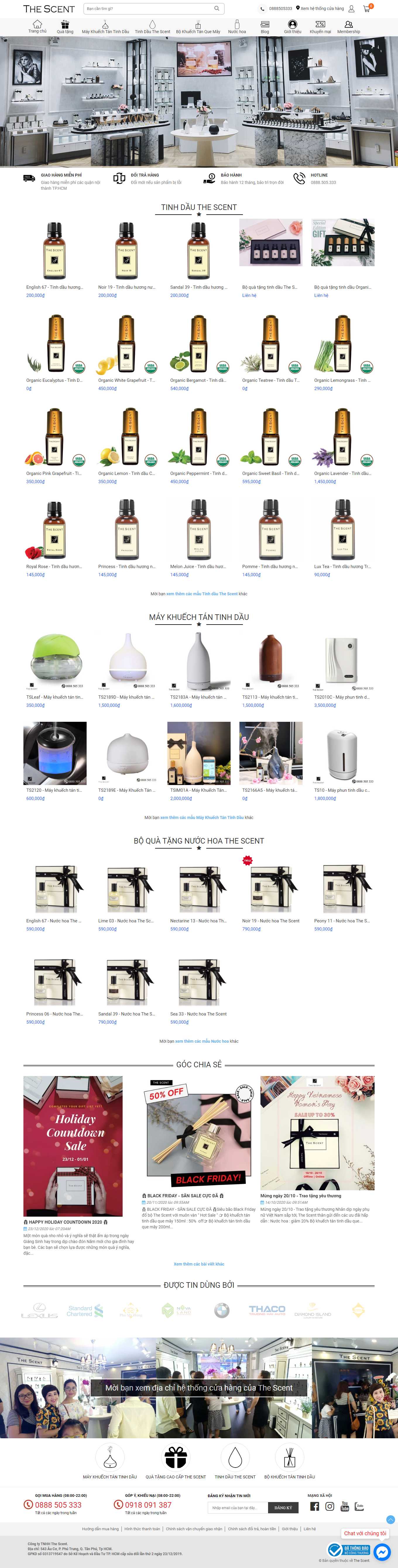 Thiết kế Web đồ lưu niệm thescentshop.vn