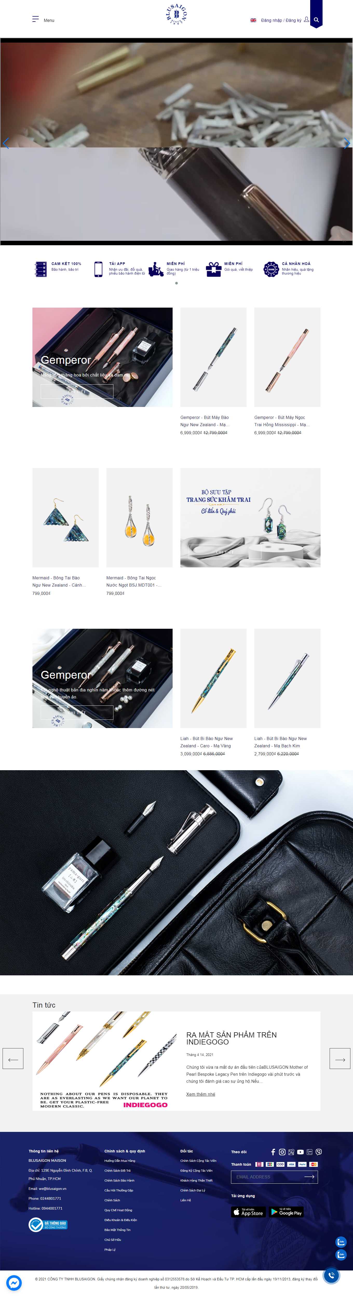 Thiết kế Web đồ lưu niệm blusaigon.vn