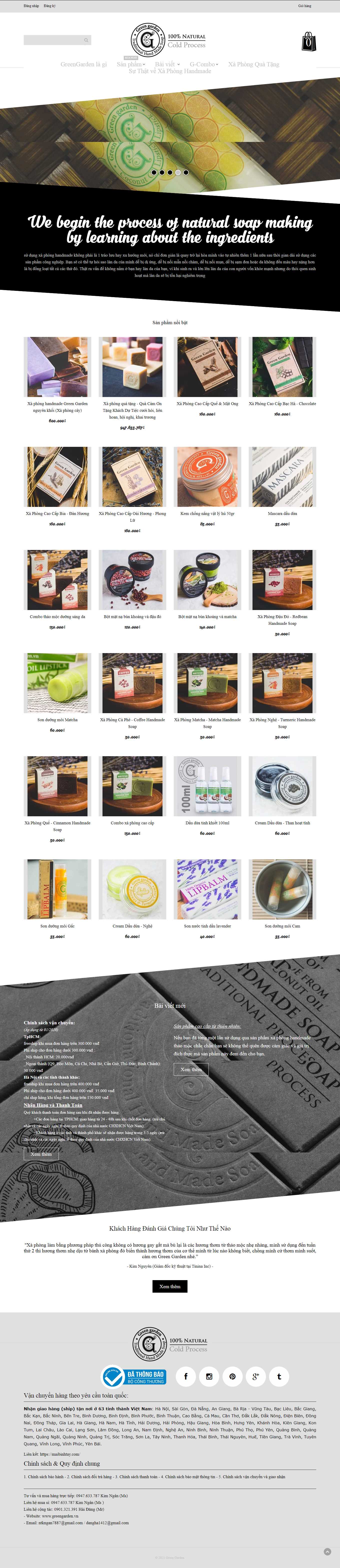 Thiết kế Web đồ lưu niệm greengarden.vn