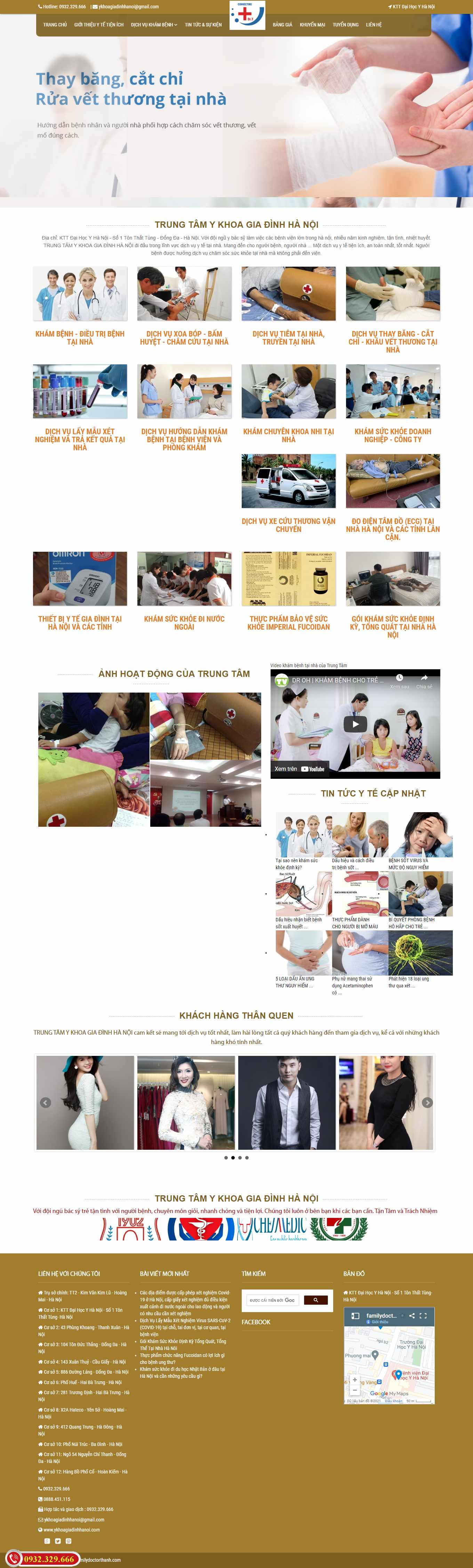 Thiết kế Web phòng khám tai mũi họng ykhoagiadinhhanoi.com