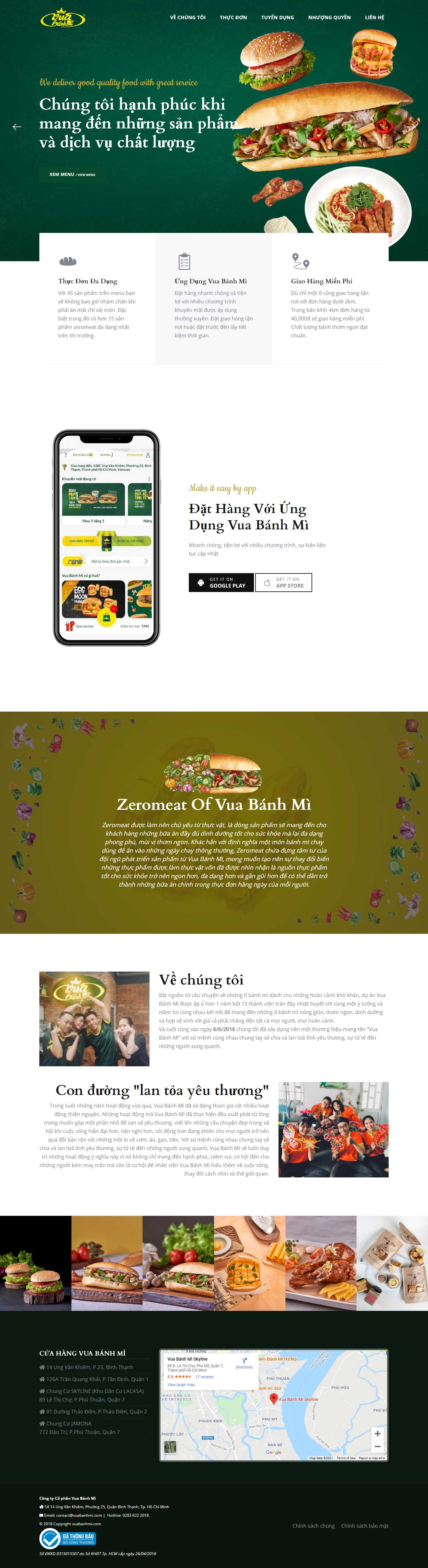 Thiết kế Web bán bánh mì vuabanhmi.com