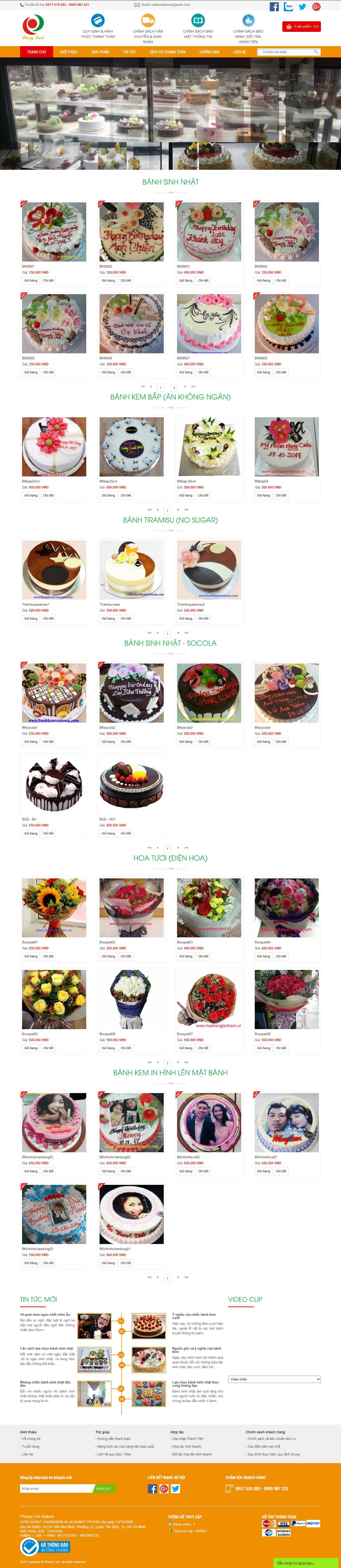 Thiết kế Web bán bánh mì banhkemvietnam.vn