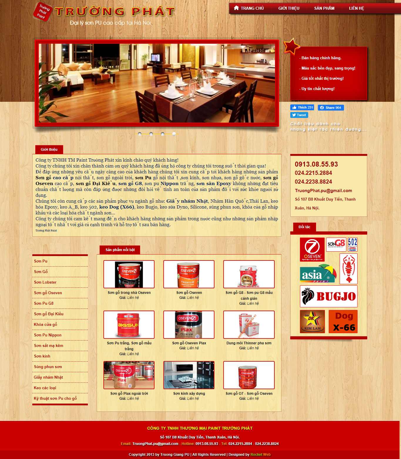 Thiết kế Web xưởng gỗ truongphatpu.vn