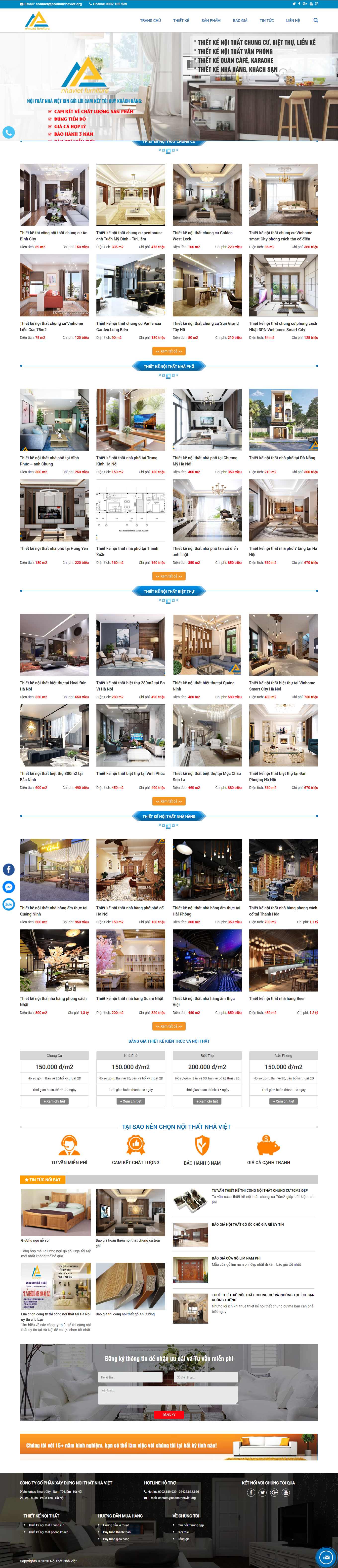 Thiết kế Web xưởng gỗ noithatnhaviet.org