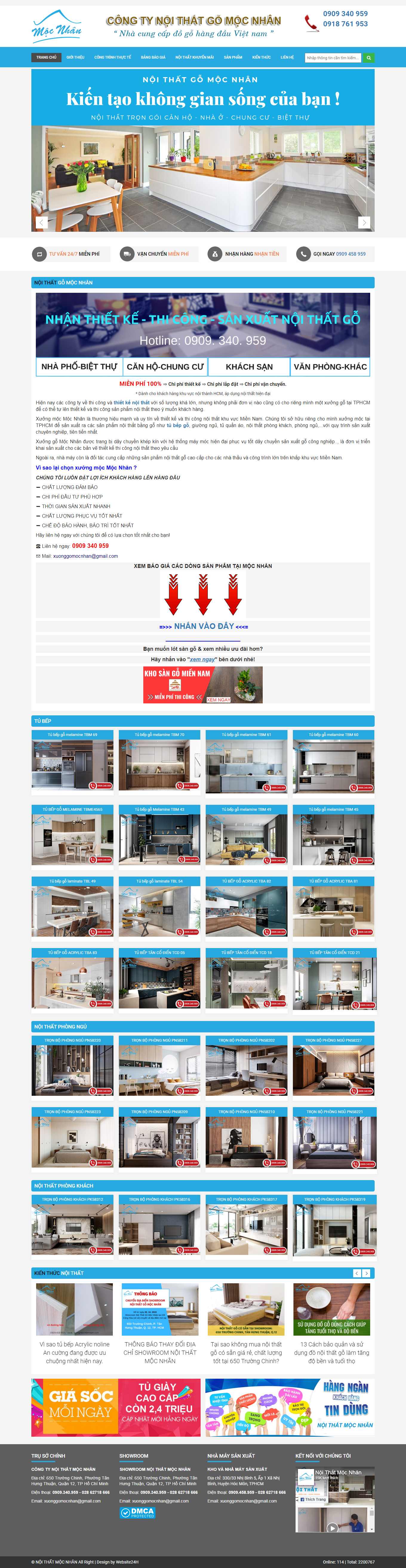 Thiết kế Web xưởng gỗ xuongmocmiennam.com