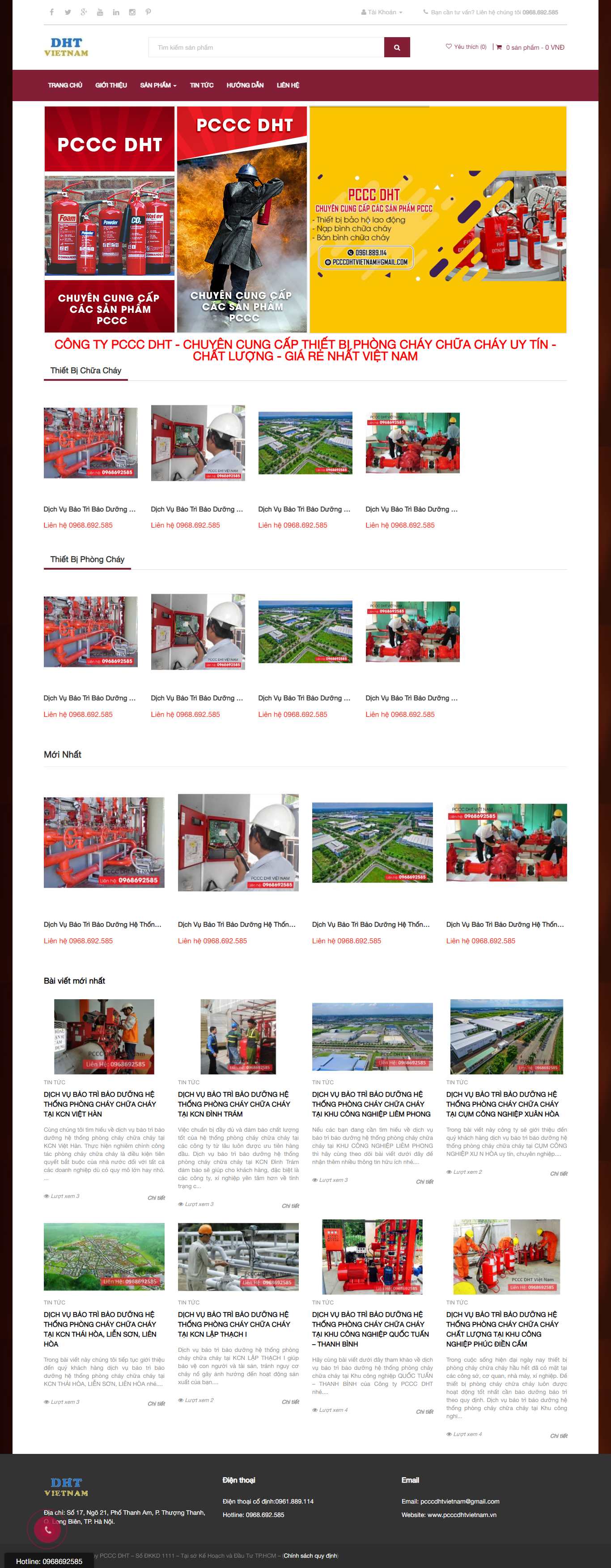 Thiết kế Web phòng cháy, chữa cháy pcccdhtvietnam.vn