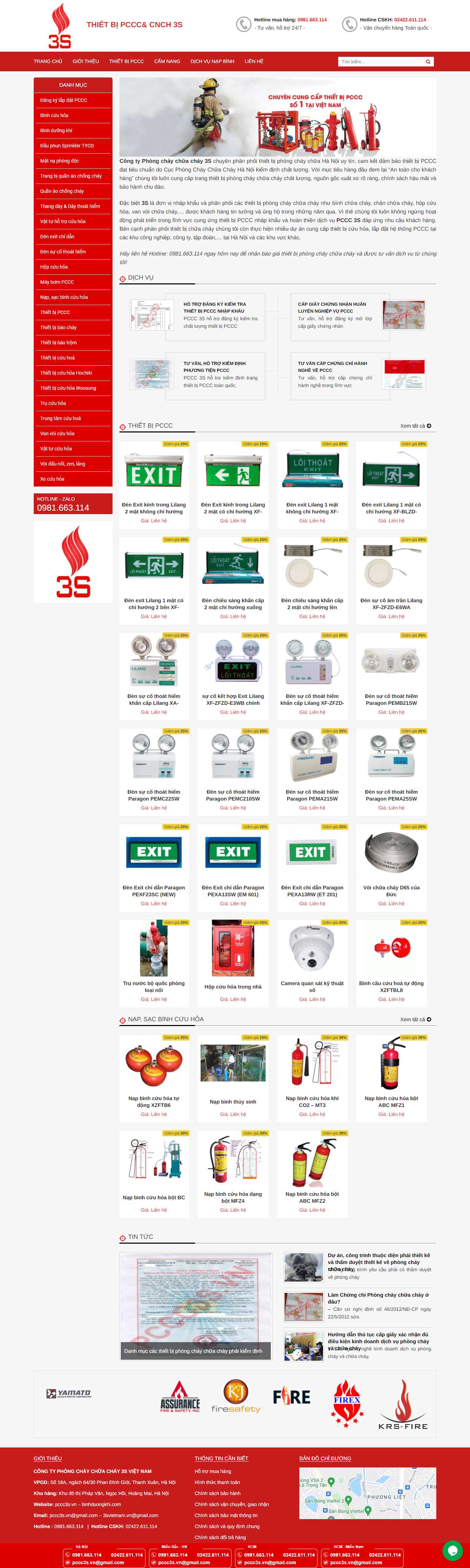 Thiết kế Web phòng cháy, chữa cháy pccc3s.vn