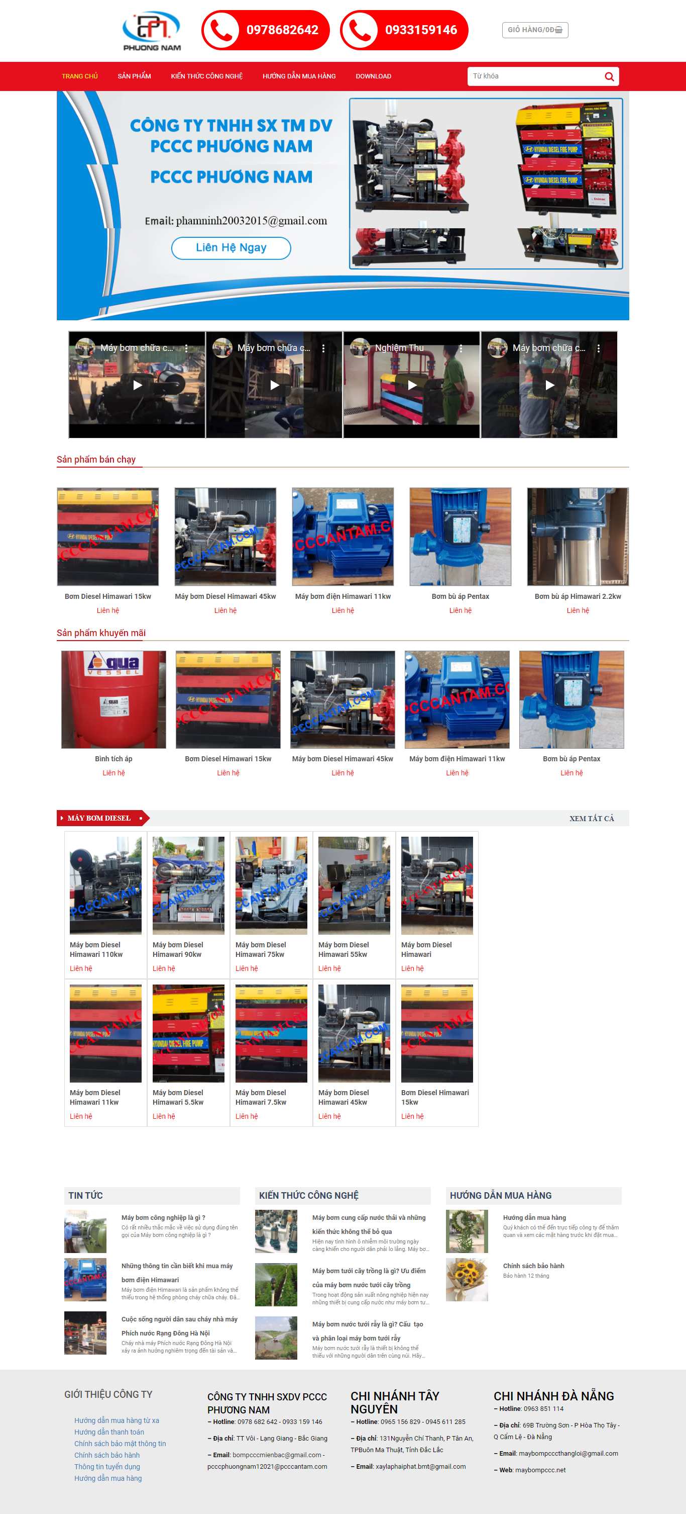 Thiết kế Web phòng cháy, chữa cháy pcccantam.com