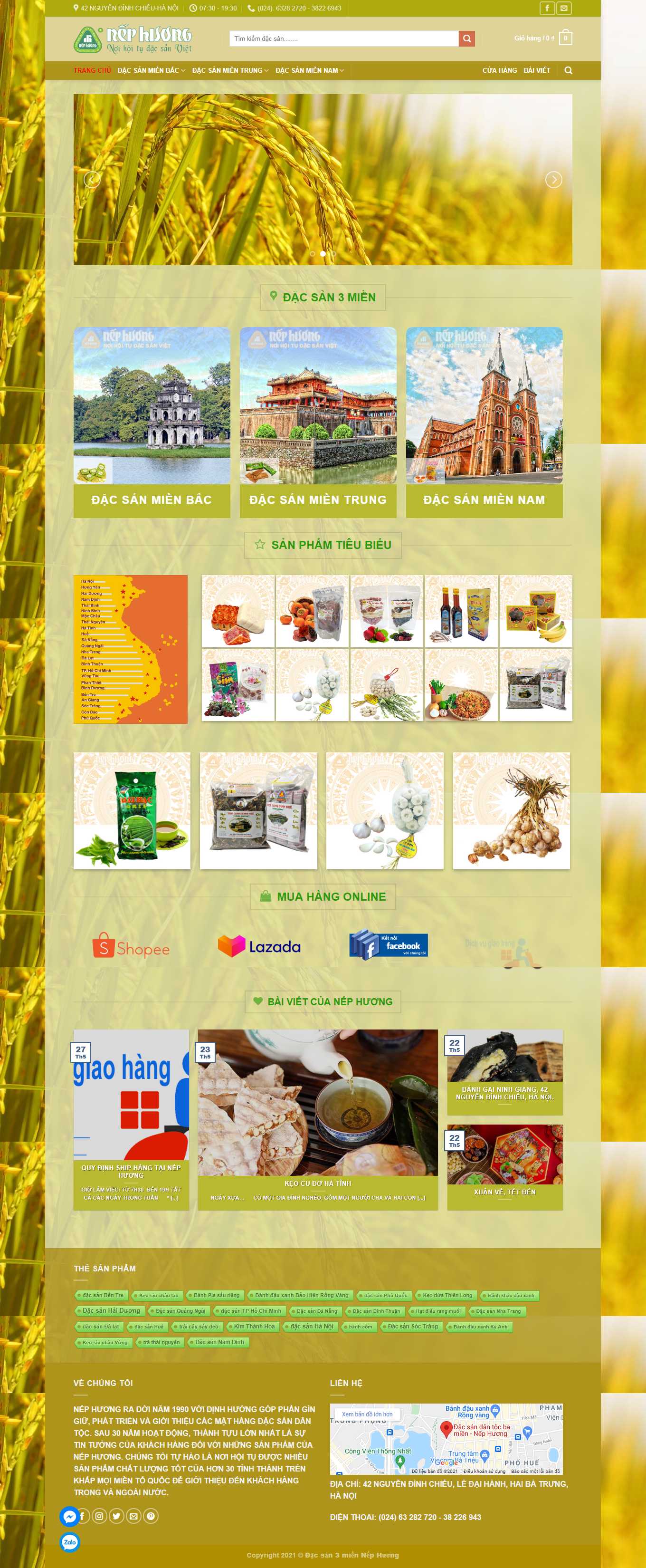 Thiết kế Web bán bánh cáy nephuong.com.vn