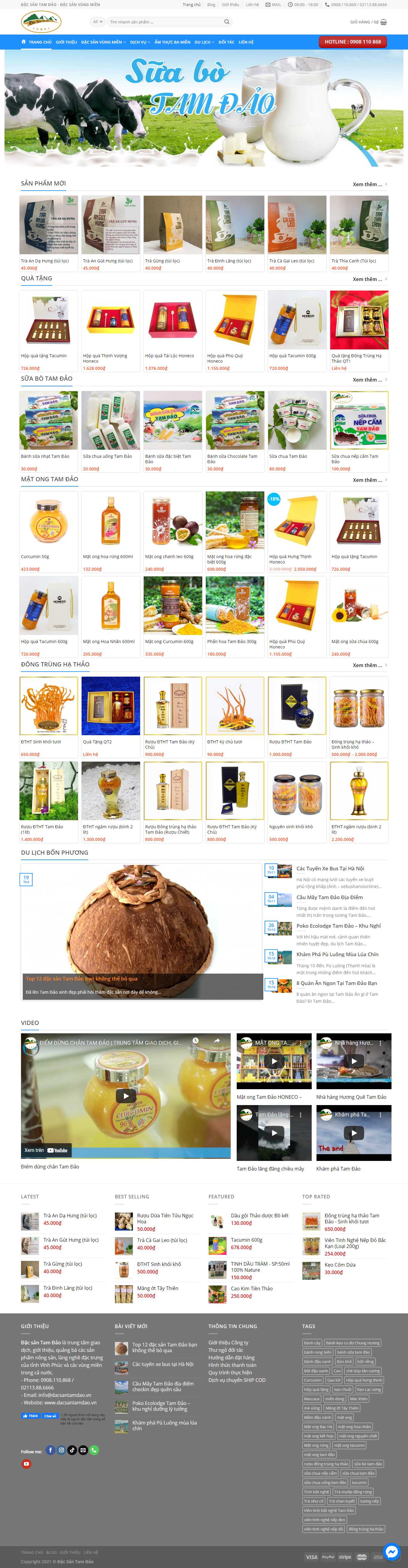 Thiết kế Web bán bánh cáy dacsantamdao.vn