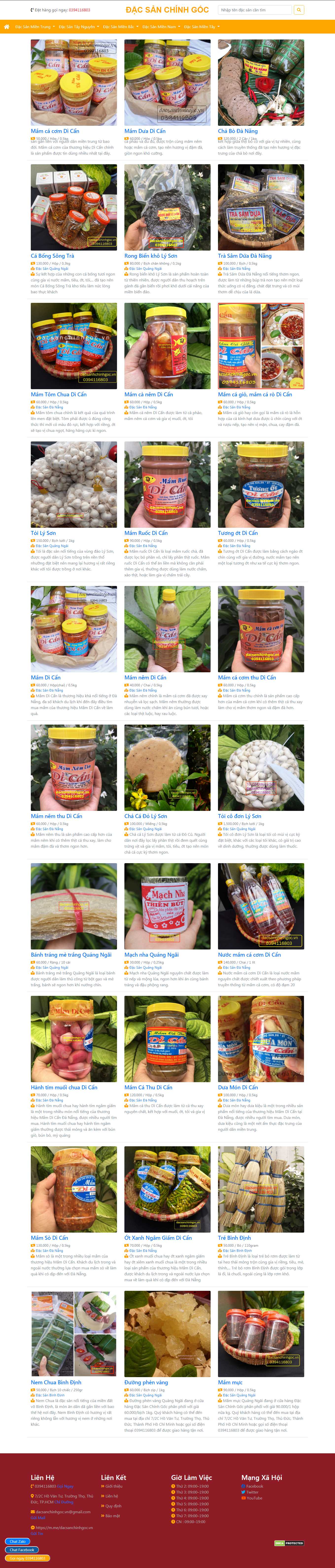 Thiết kế Web bán bánh cáy dacsanchinhgoc.vn