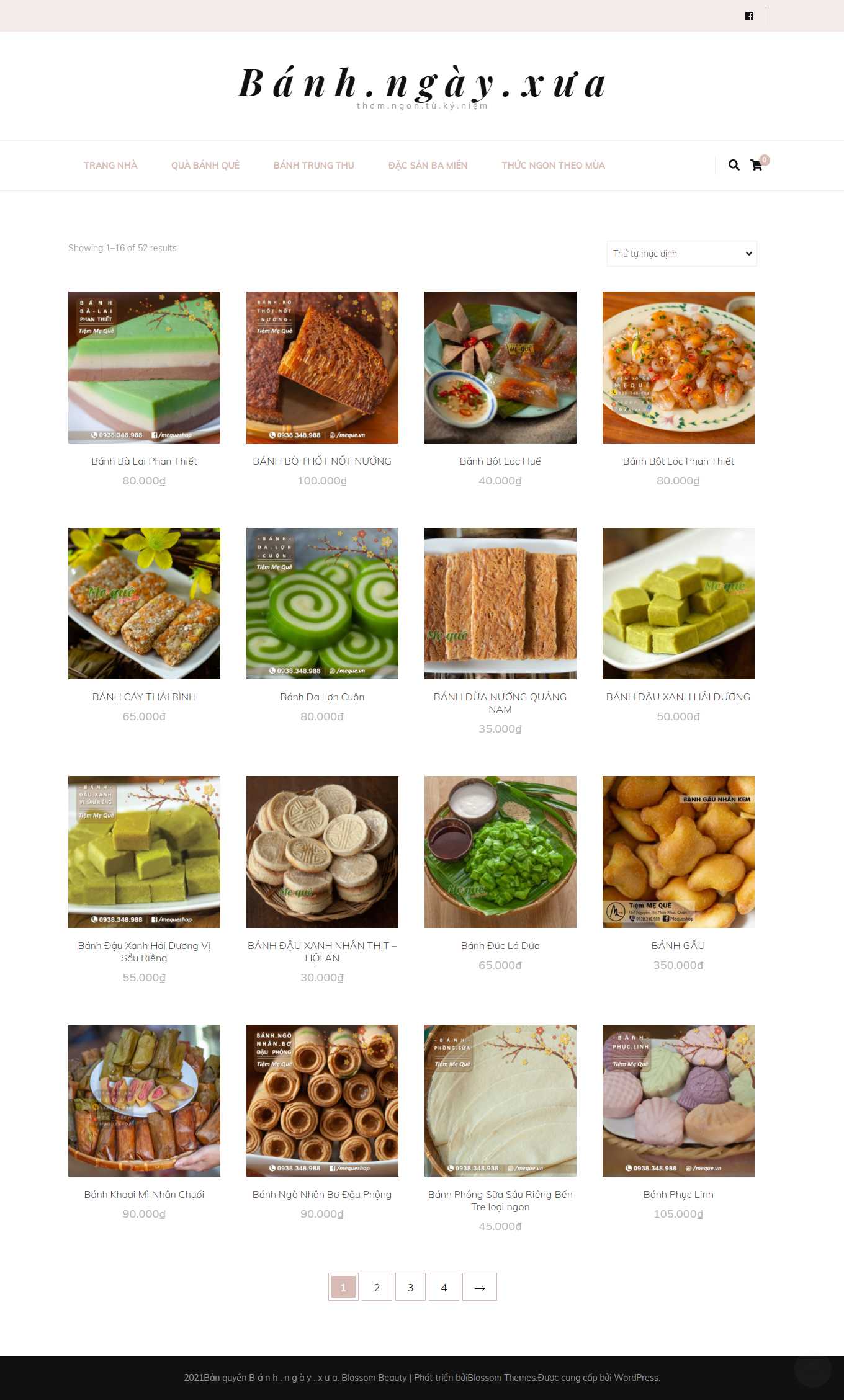 Thiết kế Web bán bánh cáy banhngayxua.vn
