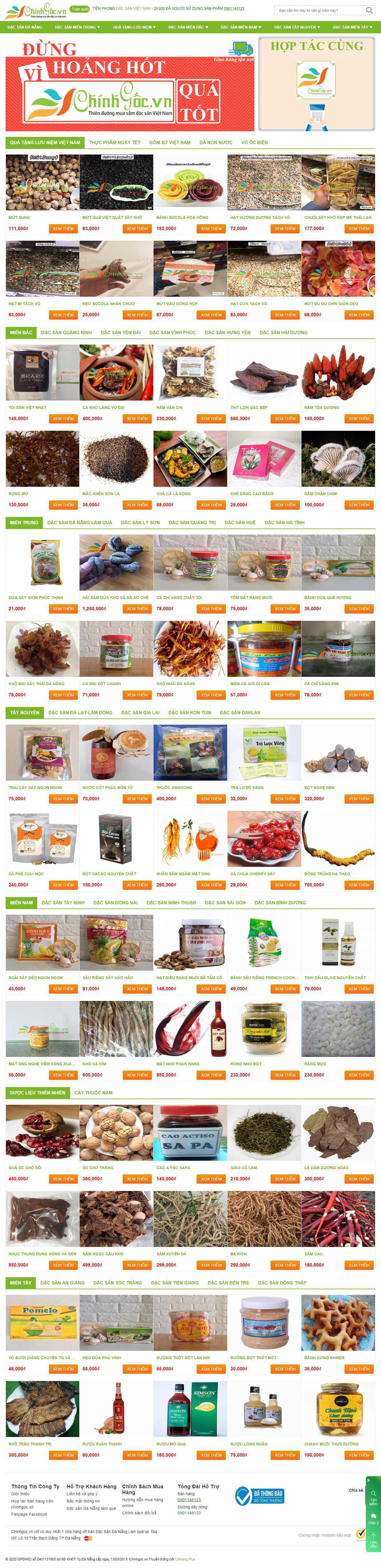 Thiết kế Web bán bánh cáy chinhgoc.vn