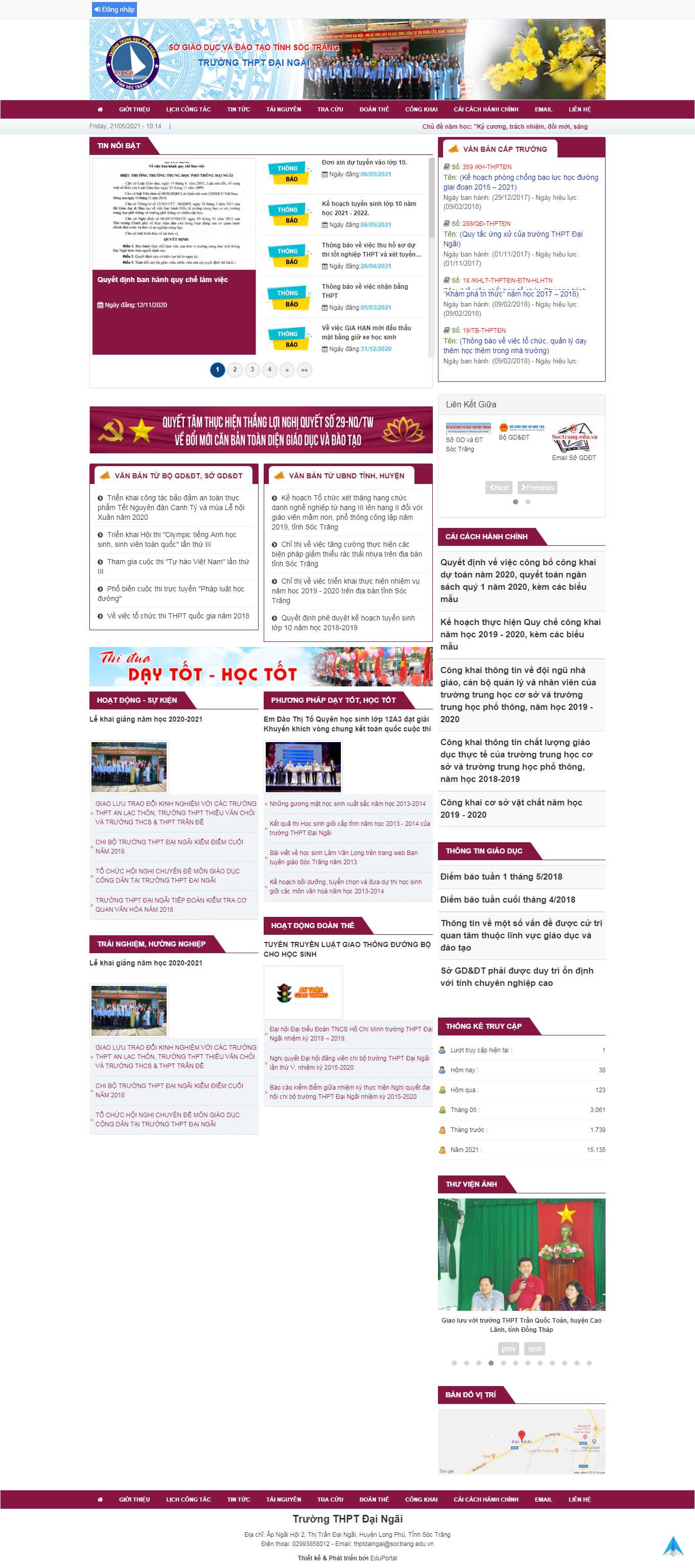 Thiết kế Web trung học phổ thông daingai.edu.vn