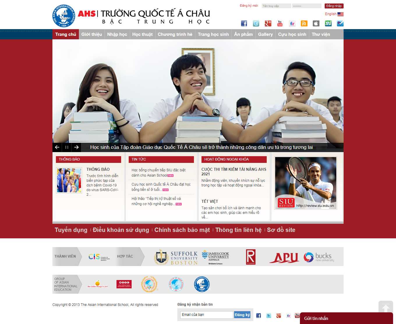 Thiết kế Web trung học cơ sở asianschool.edu.vn
