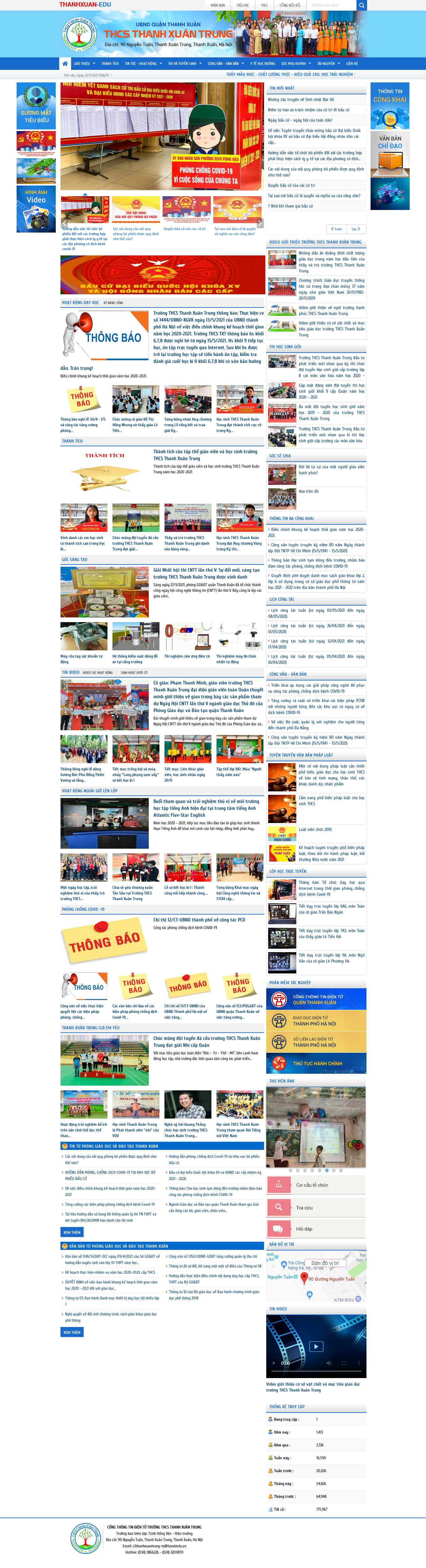 Thiết kế Web trung học cơ sở thcsthanhxuantrung.pgdthanhxuan.edu.vn