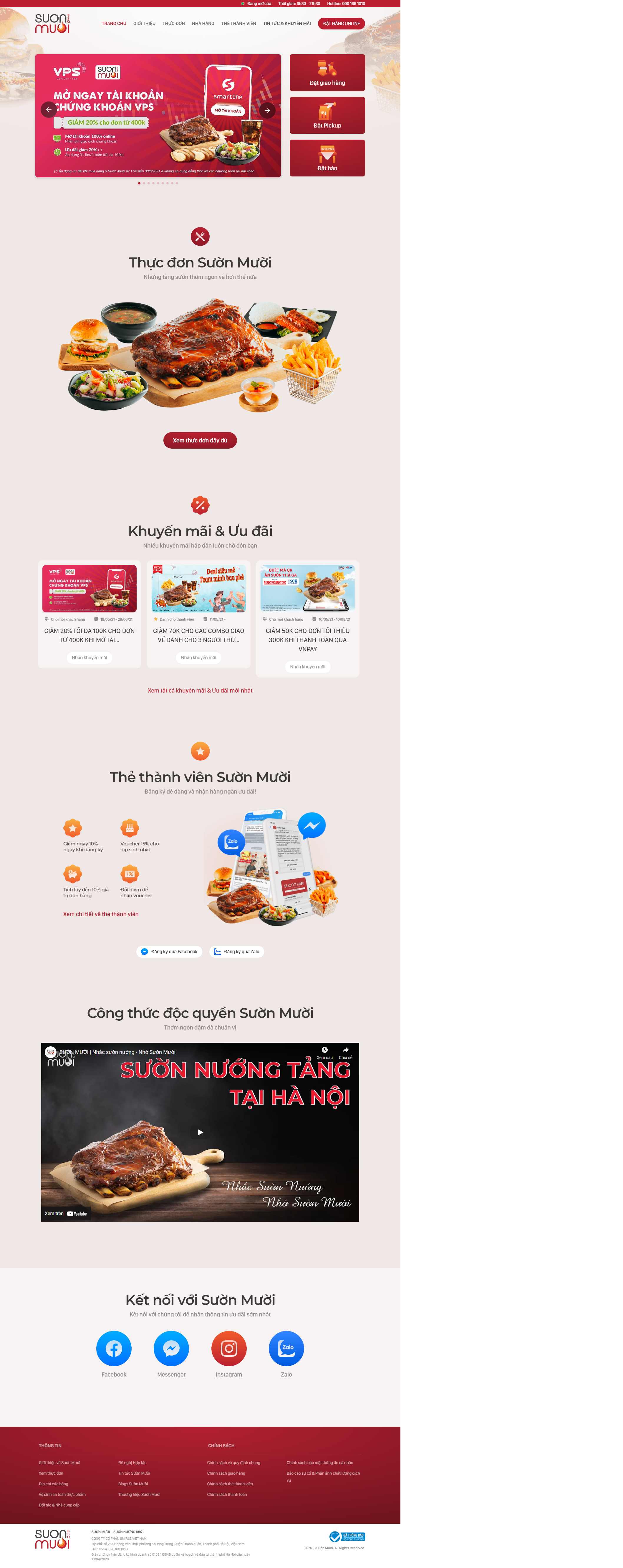 Thiết kế Web đặt tiệc buffet suonmuoi.com