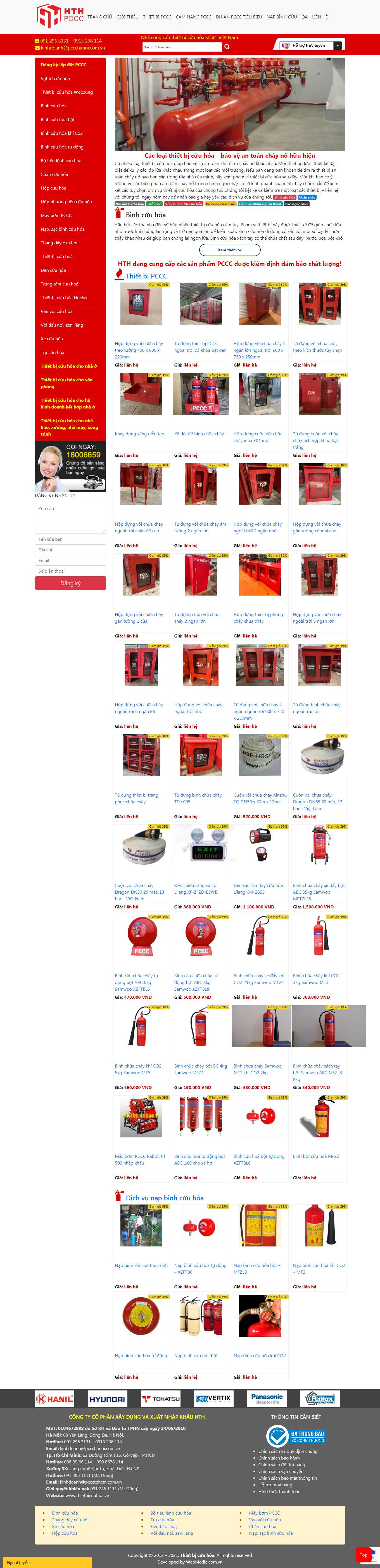 Thiết kế Web phòng cháy, chữa cháy thietbicuuhoa.vn