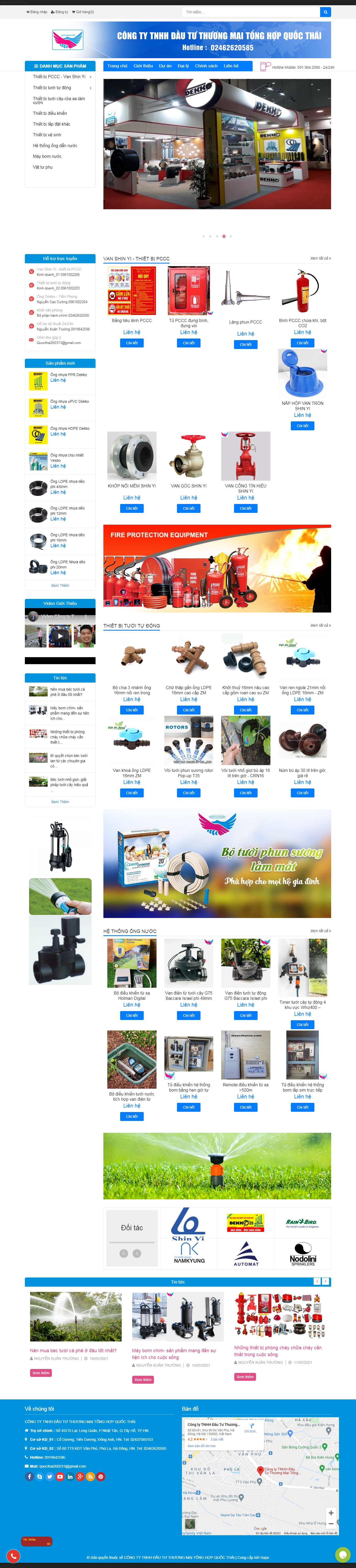 Thiết kế Web phòng cháy, chữa cháy quocthaivn.com