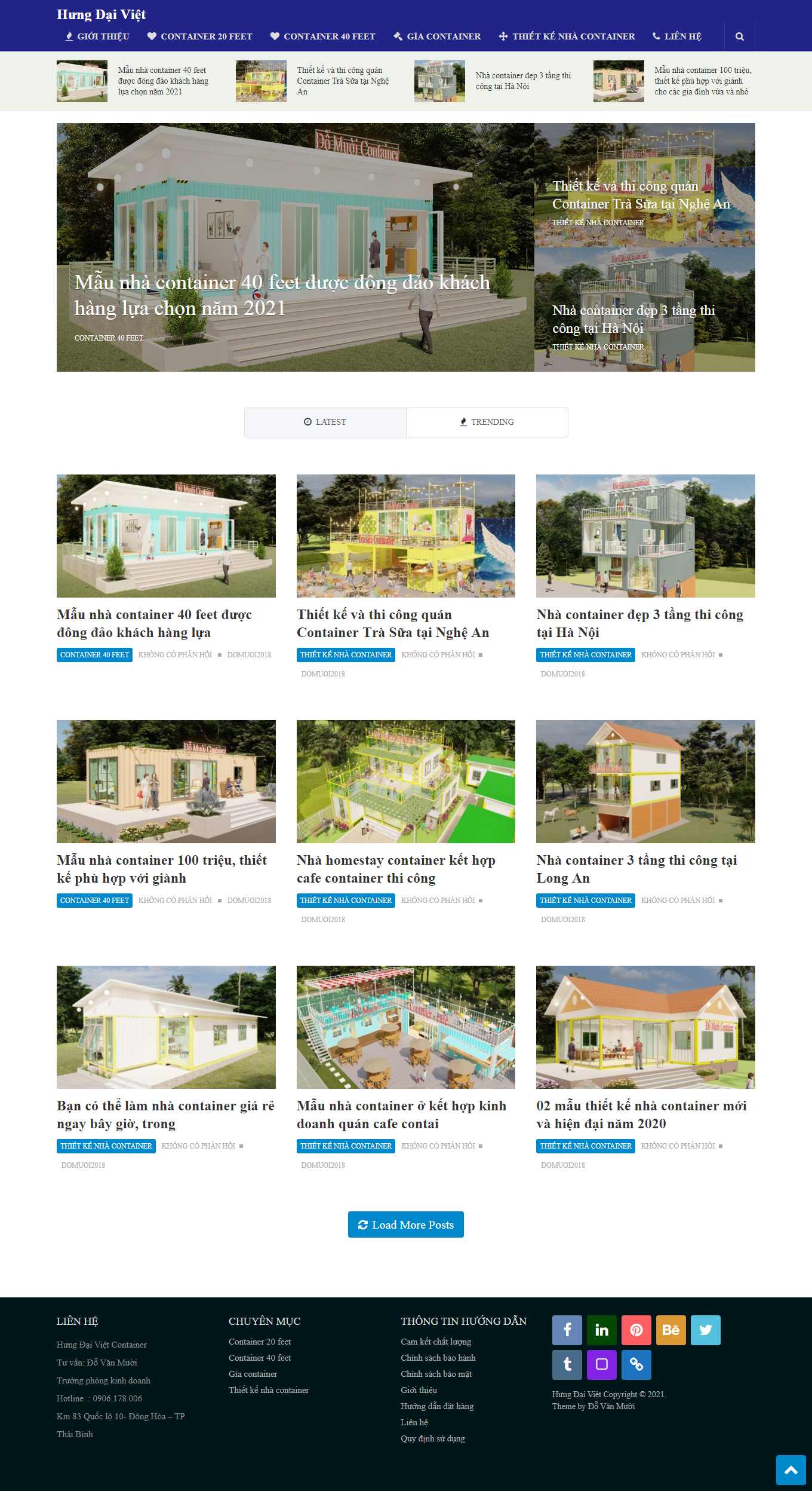 Thiết kế Web mua bán container containervanphong12h.com