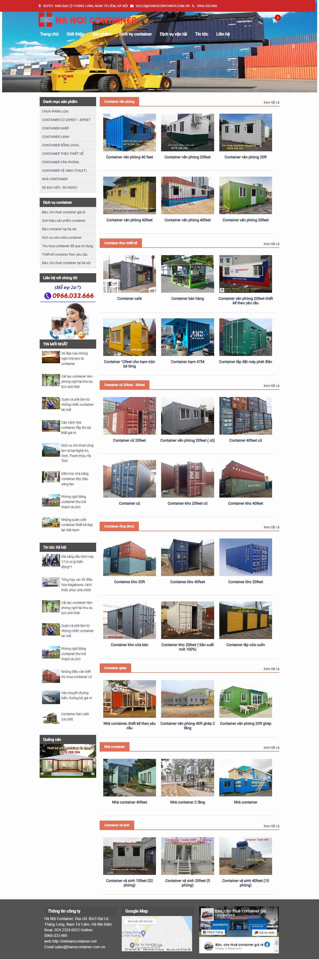 Thiết kế Web mua bán container vietnamcontainer.net