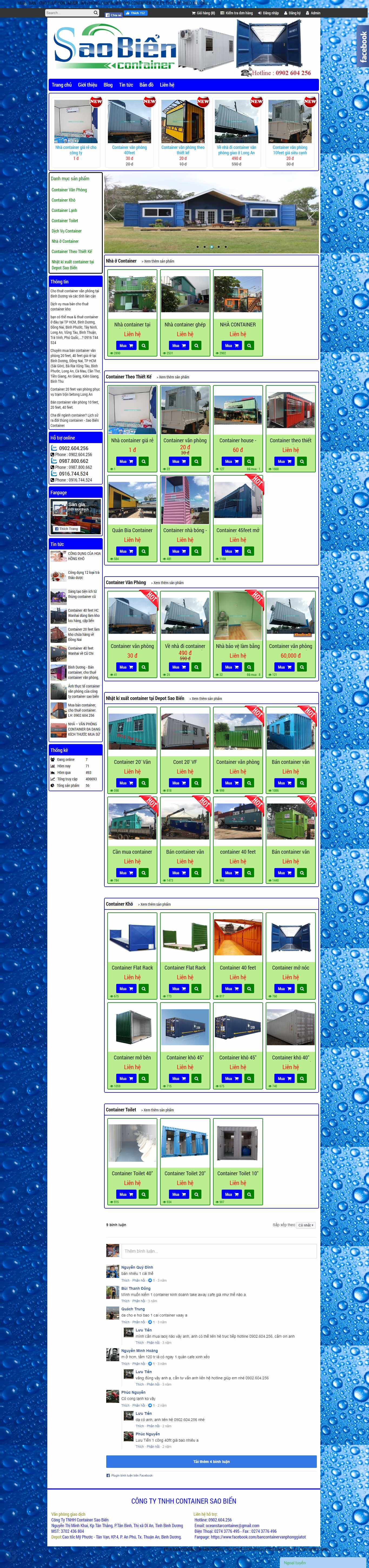Thiết kế Web mua bán container containersaobien.com